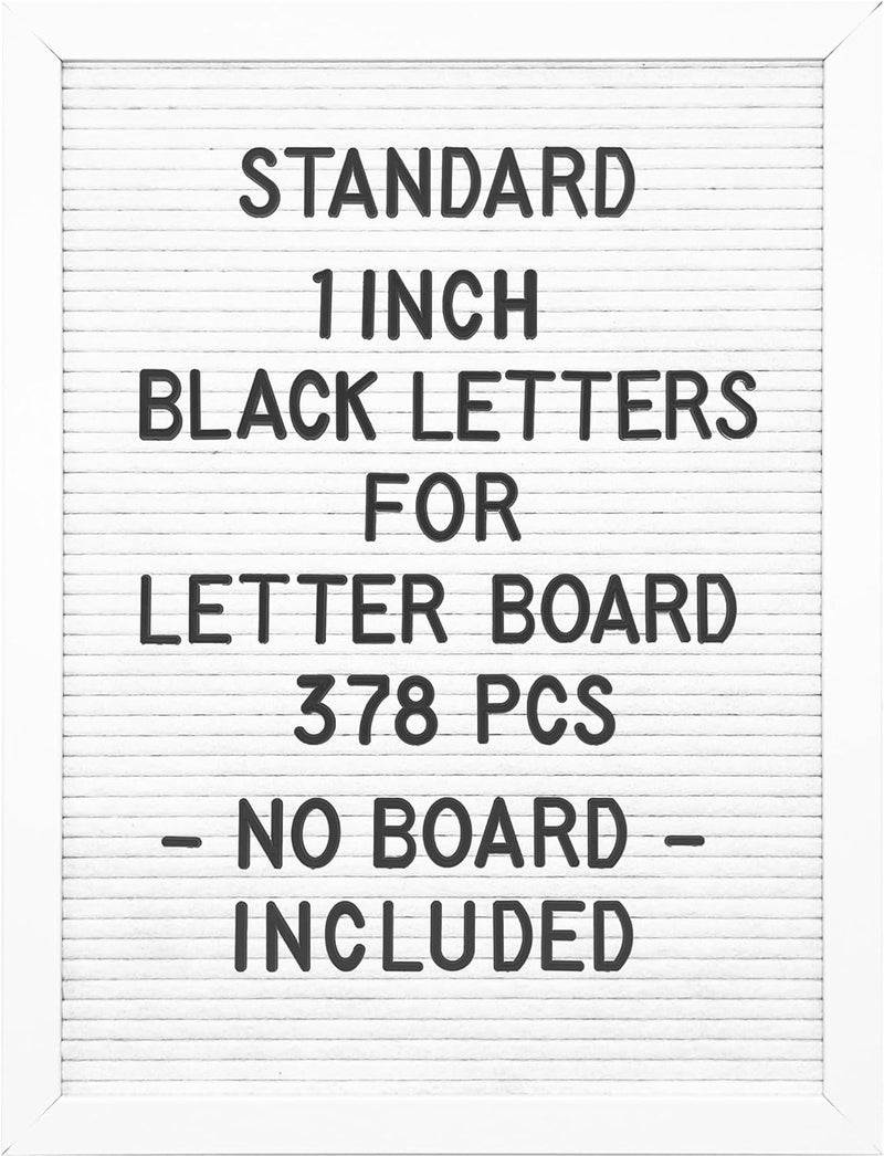 G GAMIT Pre-cut 378pcs Standard 1inch Black Letters Only (No Board Included) - Image 1